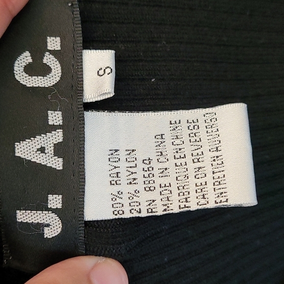 Vintage J.A.C. Black Ribbed Sleeveless Top - Picture 5 of 5